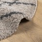 vidaXL Alfombra de pelo largo moderna beige y antracita Ø 280 cm