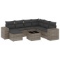vidaXL Set de sofás de jardín 8 pzas y cojines ratán sintético gris vidaXL Set de sofás de jardín 8 pzas y cojines ratán sintético gris