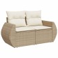vidaXL Juego de sofás jardín con cojines beige 10 pzas ratán sintético vidaXL Juego de sofás jardín con cojines beige 10 pzas ratán sintético