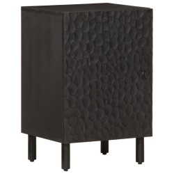 vidaXL Mueble de baño de madera maciza de mango negro 38x33x58 cm