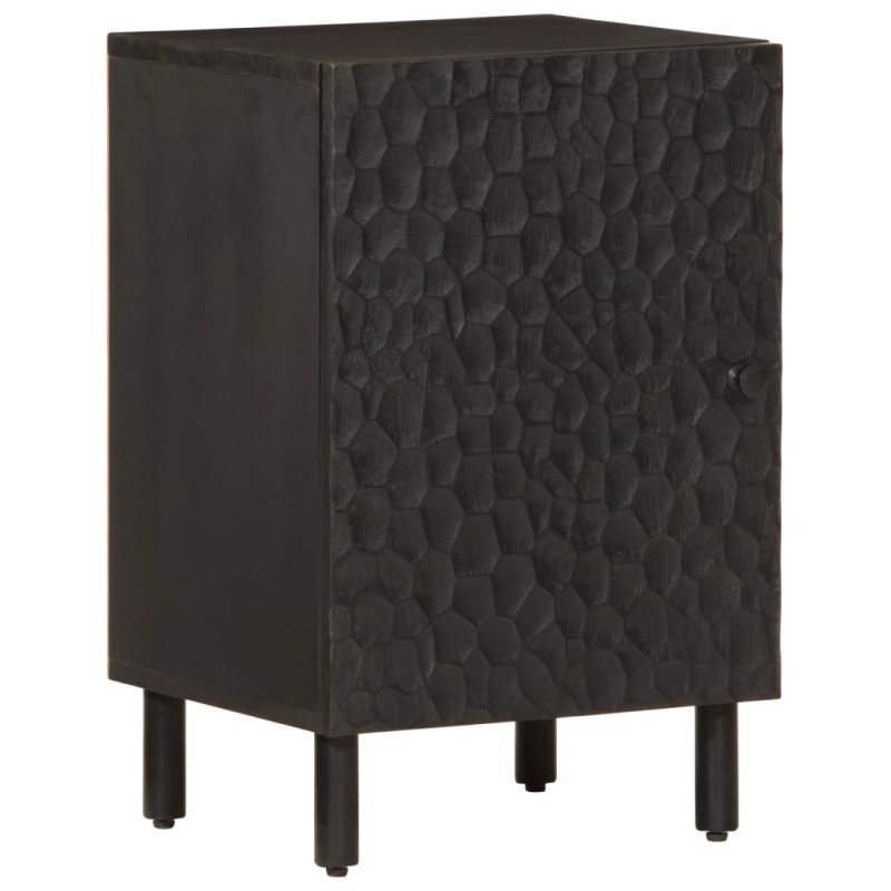 vidaXL Mueble de baño de madera maciza de mango negro 38x33x58 cm
