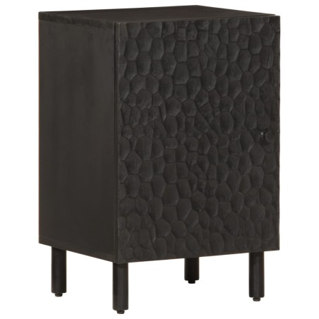 vidaXL Mueble de baño de madera maciza de mango negro 38x33x58 cm