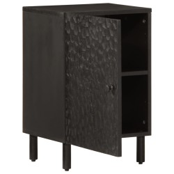 vidaXL Mueble de baño de madera maciza de mango negro 38x33x58 cm