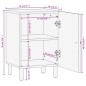 vidaXL Mueble de baño de madera maciza de mango negro 38x33x58 cm