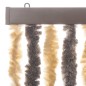 vidaXL Cortina antimoscas chenilla marrón oscuro y beige 90x220 cm vidaXL Cortina antimoscas chenilla marrón oscuro y beige 90x220 cm