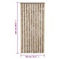 vidaXL Cortina antimoscas chenilla marrón oscuro y beige 90x220 cm vidaXL Cortina antimoscas chenilla marrón oscuro y beige 90x220 cm