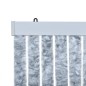 vidaXL Cortina antimoscas chenilla blanco y gris 100x200 cm vidaXL Cortina antimoscas chenilla blanco y gris 100x200 cm