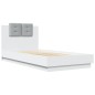 vidaXL Estructura de cama con cabecero y luces LED blanco 75x190 cm vidaXL Estructura de cama con cabecero y luces LED blanco 75x190 cm