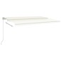 vidaXL Toldo automático con LED y sensor de viento crema 5x3 m vidaXL Toldo automático con LED y sensor de viento crema 5x3 m