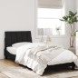 vidaXL Estructura de cama con cabecero de terciopelo negro 80x200 cm vidaXL Estructura de cama con cabecero de terciopelo negro 80x200 cm