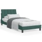 vidaXL Estructura cama con cabecero terciopelo verde oscuro 90x190 cm