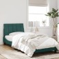vidaXL Estructura cama con cabecero terciopelo verde oscuro 90x190 cm