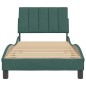 vidaXL Estructura cama con cabecero terciopelo verde oscuro 90x190 cm
