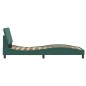 vidaXL Estructura cama con cabecero terciopelo verde oscuro 90x190 cm