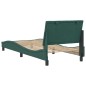 vidaXL Estructura cama con cabecero terciopelo verde oscuro 90x190 cm