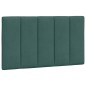 vidaXL Estructura cama con cabecero terciopelo verde oscuro 90x190 cm