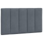 vidaXL Estructura de cama con cabecero terciopelo gris oscuro 90x190cm