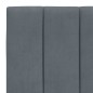 vidaXL Estructura de cama con cabecero terciopelo gris oscuro 90x190cm