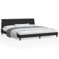 vidaXL Estructura de cama con cabecero de terciopelo negro 200x200 cm vidaXL Estructura de cama con cabecero de terciopelo negro 200x200 cm