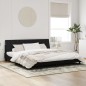 vidaXL Estructura de cama con cabecero de terciopelo negro 200x200 cm vidaXL Estructura de cama con cabecero de terciopelo negro 200x200 cm