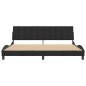 vidaXL Estructura de cama con cabecero de terciopelo negro 200x200 cm vidaXL Estructura de cama con cabecero de terciopelo negro 200x200 cm