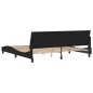 vidaXL Estructura de cama con cabecero de terciopelo negro 200x200 cm vidaXL Estructura de cama con cabecero de terciopelo negro 200x200 cm
