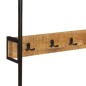 vidaXL Perchero con ruedas madera maciza mango y hierro 90x35x190 cm vidaXL Perchero con ruedas madera maciza mango y hierro 90x35x190 cm