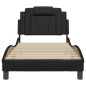 vidaXL Estructura de cama con cabecero cuero sintético negro 80x200 cm vidaXL Estructura de cama con cabecero cuero sintético negro 80x200 cm