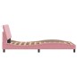 vidaXL Estructura de cama con cabecero de terciopelo rosa 100x200 cm vidaXL Estructura de cama con cabecero de terciopelo rosa 100x200 cm