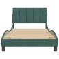 vidaXL Estructura cama con cabecero terciopelo verde oscuro 100x200 cm vidaXL Estructura cama con cabecero terciopelo verde oscuro 100x200 cm