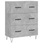 vidaXL Aparador alto madera contrachapada gris hormigón 69,5x34x180 cm vidaXL Aparador alto madera contrachapada gris hormigón 69,5x34x180 cm