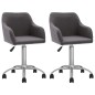 vidaXL Sillas de comedor giratorias 2 unidades tela gris taupé vidaXL Sillas de comedor giratorias 2 unidades tela gris taupé