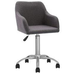 vidaXL Sillas de comedor giratorias 2 unidades tela gris taupé