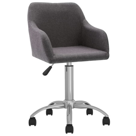 vidaXL Sillas de comedor giratorias 2 unidades tela gris taupé