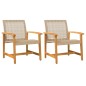 vidaXL Sillas de jardín 2 uds madera de acacia y ratán sintético beige vidaXL Sillas de jardín 2 uds madera de acacia y ratán sintético beige