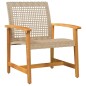 vidaXL Sillas de jardín 2 uds madera de acacia y ratán sintético beige vidaXL Sillas de jardín 2 uds madera de acacia y ratán sintético beige