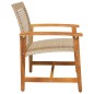 vidaXL Sillas de jardín 2 uds madera de acacia y ratán sintético beige vidaXL Sillas de jardín 2 uds madera de acacia y ratán sintético beige