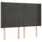vidaXL Cama box spring colchón y LED terciopelo gris oscuro 140x190 cm vidaXL Cama box spring colchón y LED terciopelo gris oscuro 140x190 cm