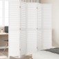vidaXL Biombo separador de 5 paneles madera maciza Paulownia blanco vidaXL Biombo separador de 5 paneles madera maciza Paulownia blanco