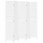 vidaXL Biombo separador de 5 paneles madera maciza Paulownia blanco vidaXL Biombo separador de 5 paneles madera maciza Paulownia blanco