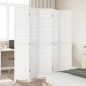 vidaXL Biombo separador de 5 paneles madera maciza Paulownia blanco vidaXL Biombo separador de 5 paneles madera maciza Paulownia blanco