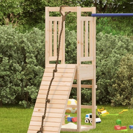 vidaXL Torre de juegos madera maciza pino 53x46,5x169 cm