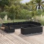 vidaXL Set de muebles de jardín 13 pzas cojines ratán sintético negro vidaXL Set de muebles de jardín 13 pzas cojines ratán sintético negro