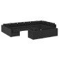 vidaXL Set de muebles de jardín 13 pzas cojines ratán sintético negro vidaXL Set de muebles de jardín 13 pzas cojines ratán sintético negro