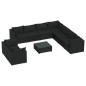 vidaXL Set de muebles de jardín 10 pzas cojines ratán sintético negro vidaXL Set de muebles de jardín 10 pzas cojines ratán sintético negro