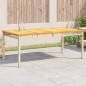 vidaXL Mesa de jardín ratán sintético madera acacia beige 180x90x75 cm vidaXL Mesa de jardín ratán sintético madera acacia beige 180x90x75 cm
