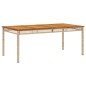 vidaXL Mesa de jardín ratán sintético madera acacia beige 180x90x75 cm vidaXL Mesa de jardín ratán sintético madera acacia beige 180x90x75 cm