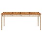 vidaXL Mesa de jardín ratán sintético madera acacia beige 180x90x75 cm vidaXL Mesa de jardín ratán sintético madera acacia beige 180x90x75 cm