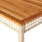 vidaXL Mesa de jardín ratán sintético madera acacia beige 180x90x75 cm vidaXL Mesa de jardín ratán sintético madera acacia beige 180x90x75 cm