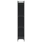 vidaXL Estantería de madera de ingeniería y metal negro 79x30x180 cm